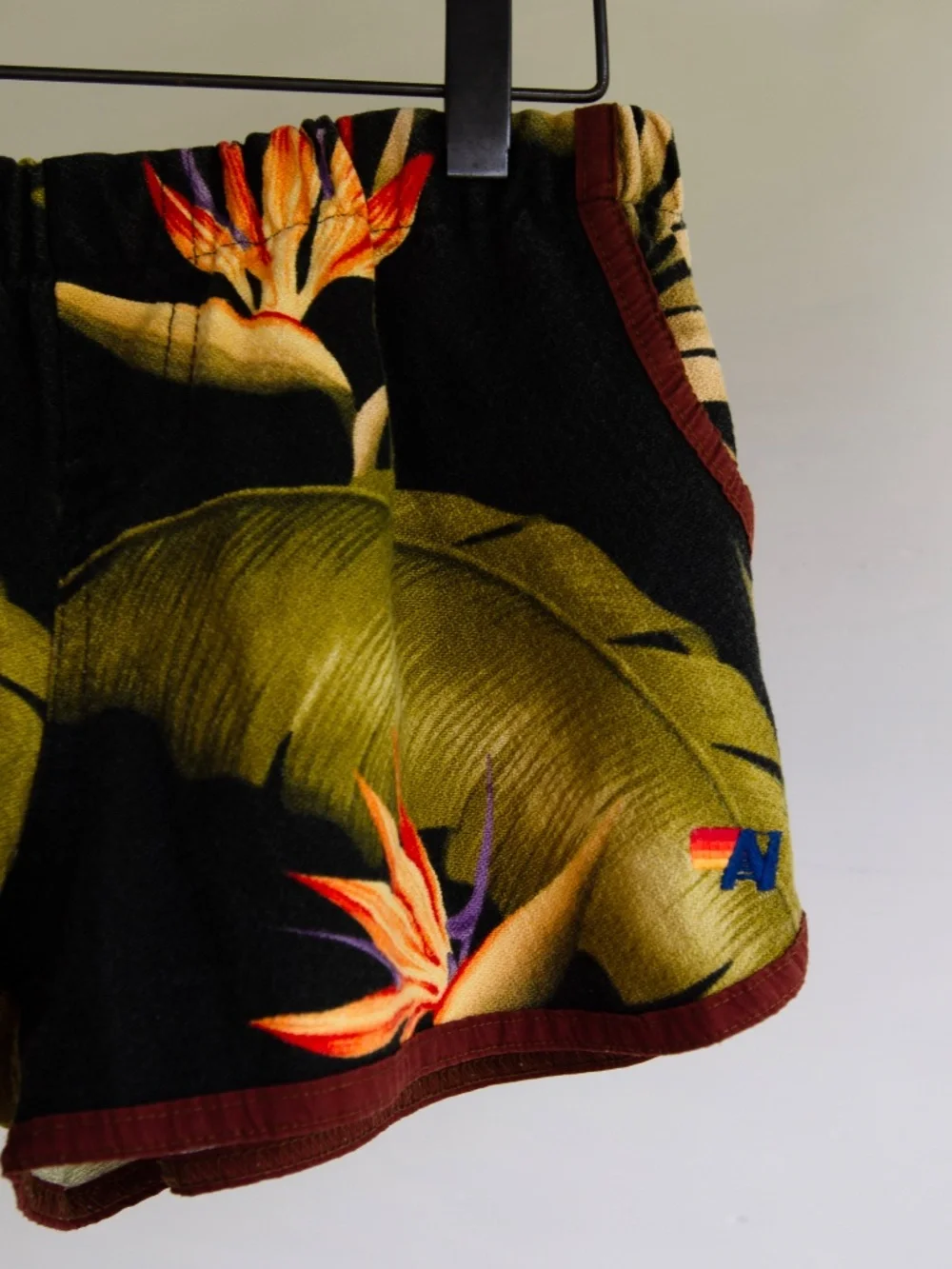 Aviator Nation Bird of Paradise Stripe Track Shorts Handmade in California EUC - Picture 4 of 5